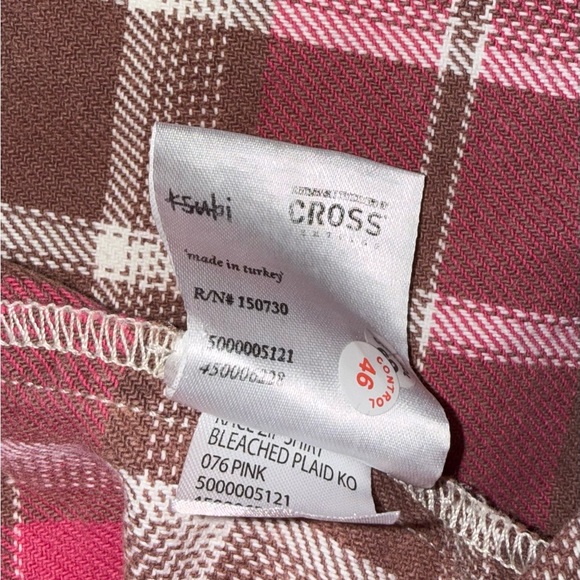 Kith x Ksubi Kace Faded Plaid Zip Over-Shirt Jacket Size Medium - Picture 5 of 9